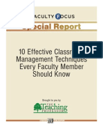 10 Effective Classroom Management Techniques Every Faculty Member Should Know