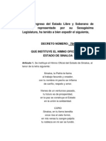 Himno Oficial Del Estado de Sinaloa2 PDF