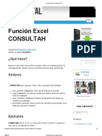Función Excel CONSULTAH