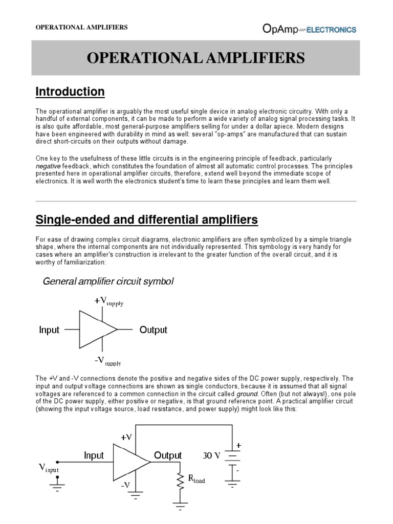 Operational Amplifiers Circuit Diagram
