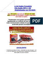 Curso Inglês Completo 02 CDs Áudio MP3 + 05 Apostilas