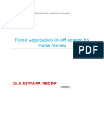 Force Vegetables in Off Season For Profits