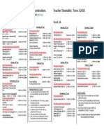 2013 Trial HSC Timetable