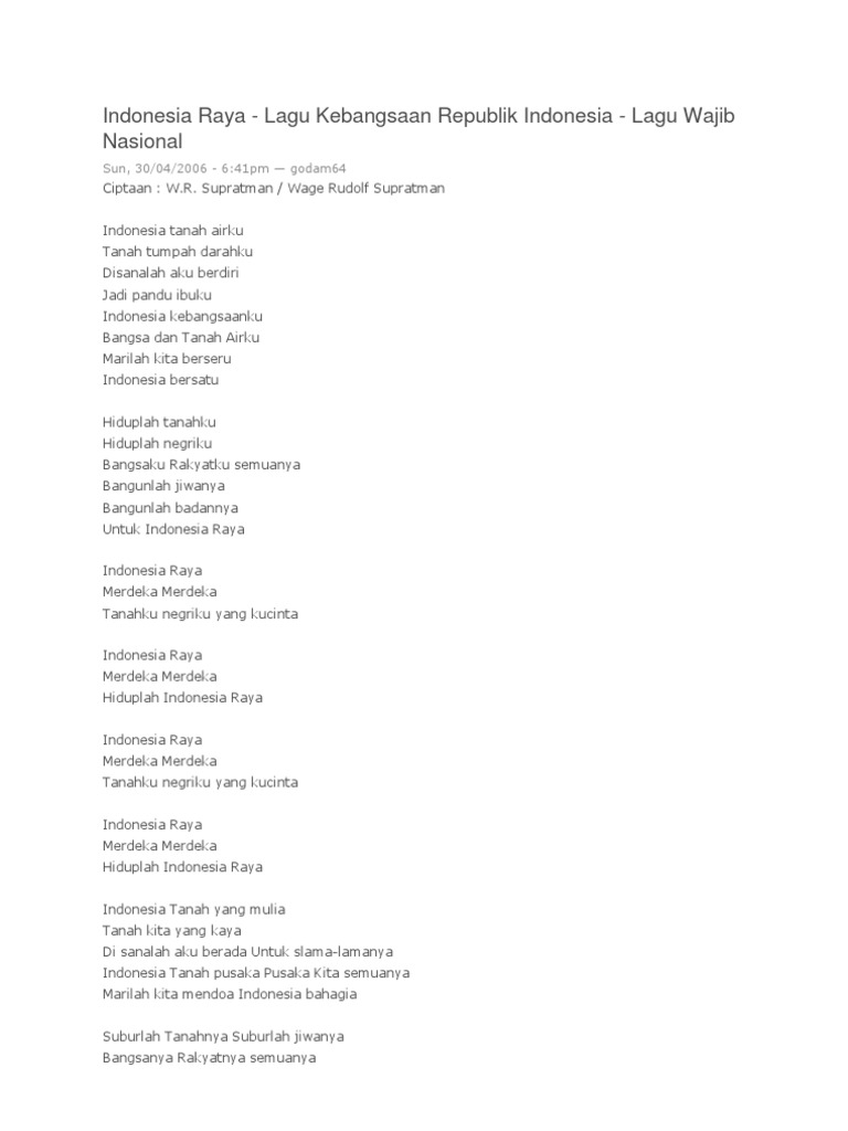 Lirik Lagu Daerah Pdf