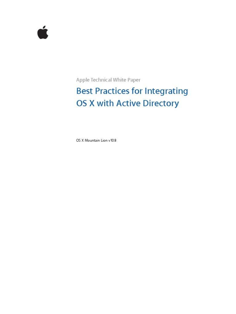 WP Integrating Active Directory ML | PDF | Active Directory | Mac Os