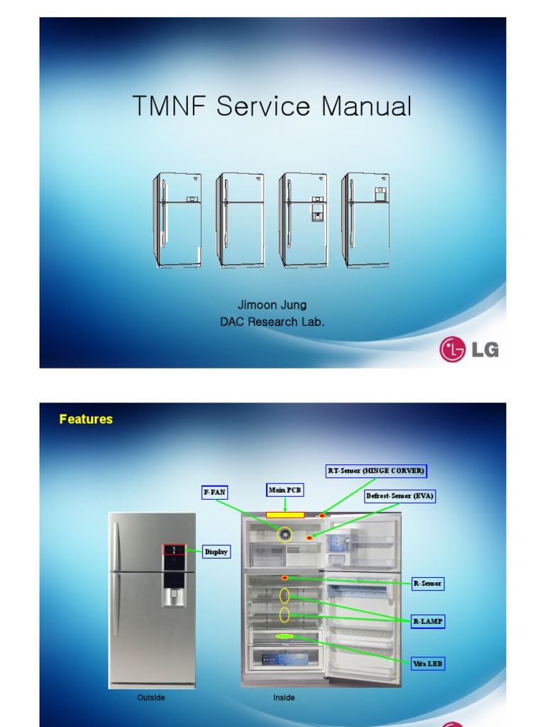 LG TMNF Refrigerator Training Manual | PDF
