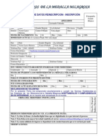 Ficha de Inscripción a los MMM