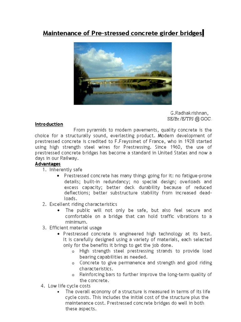 Maintenance of PSC Girder Bridges | PDF | Prestressed Concrete | Track ...