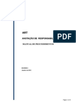 Manual Preenchimento ART - Janeiro 2013