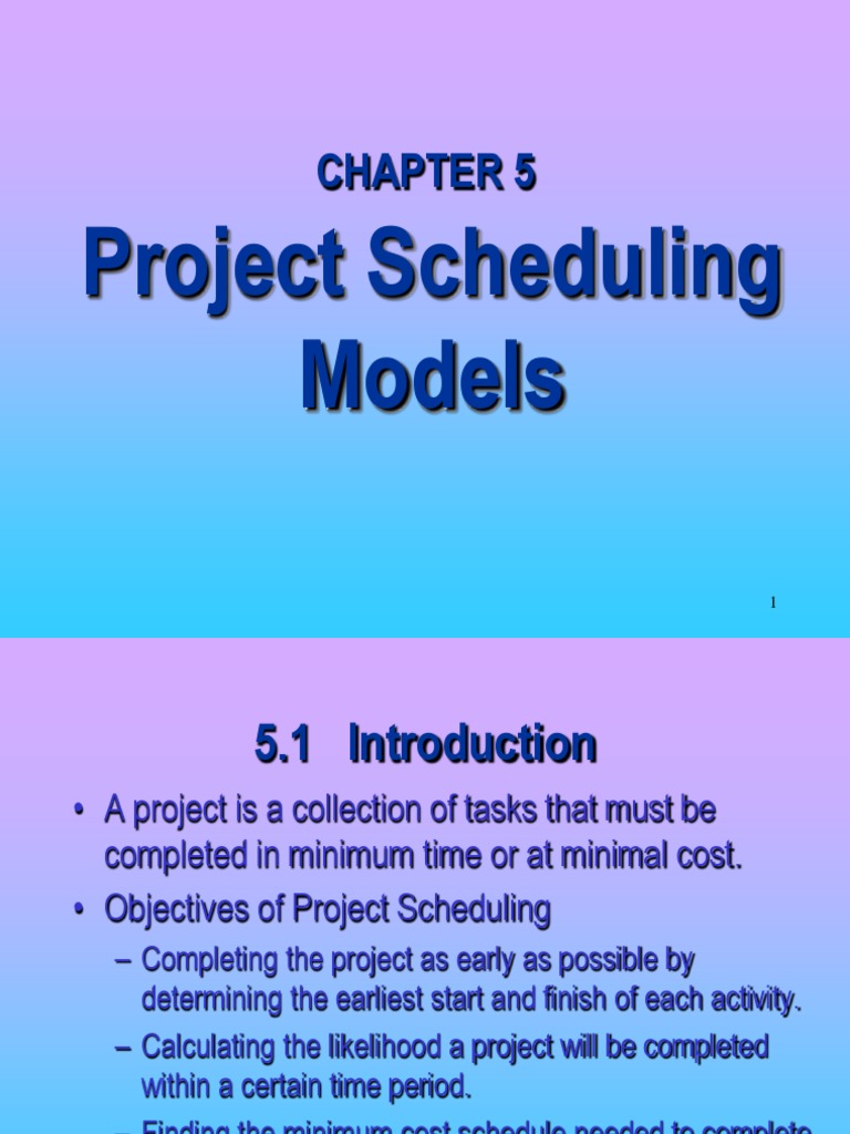 Project Scheduling | PDF