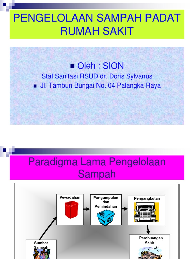  Pengolahan Limbah Padat  Rumah Sakit