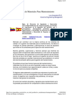 Gestion de Materiales para Mantenimiento