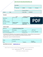 Application Form For Home Based Data Entry Job:: Personal Information