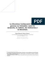 Suarez, Jorge (2011). La Literatura Testimonial de Las Guerras en Colombia...