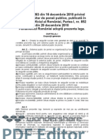 Legea Pensiilor Nr 263 2010 Legea Pensiilor Actualizata 2013 Copy