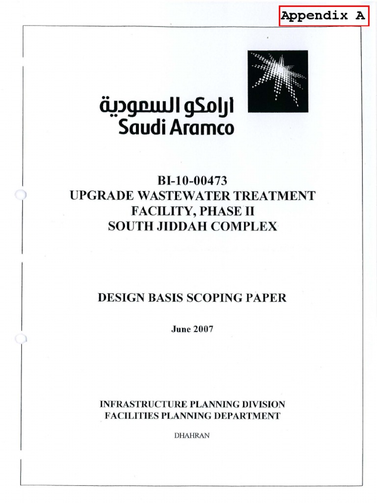 Appendix A | PDF | Sanitary Sewer | Sewage Treatment