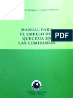 Manual Del Quechua en Comisarías