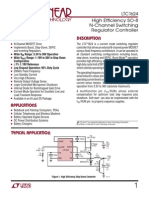 Features Descriptio: LTC1624 High Efficiency SO-8 N-Channel Switching Regulator Controller