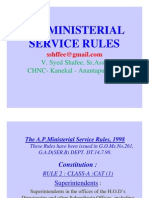 AP Ministerial Service Rules 1998 With Table Under Rule 4