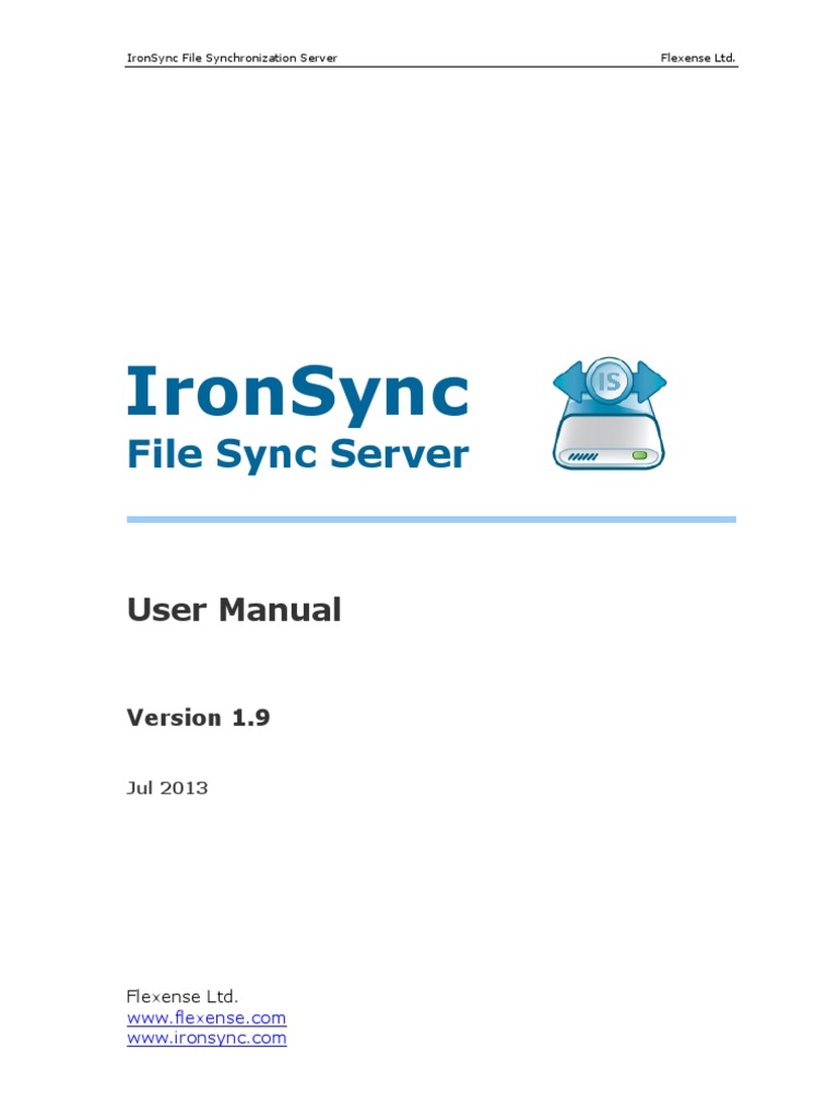 IronSync File Sync Server User Manual | PDF | Computers