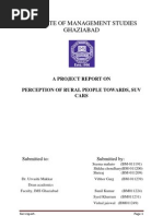 Rural Perception of SUV Cars