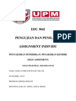 Individual Assinment Pentaksiran Kendiri