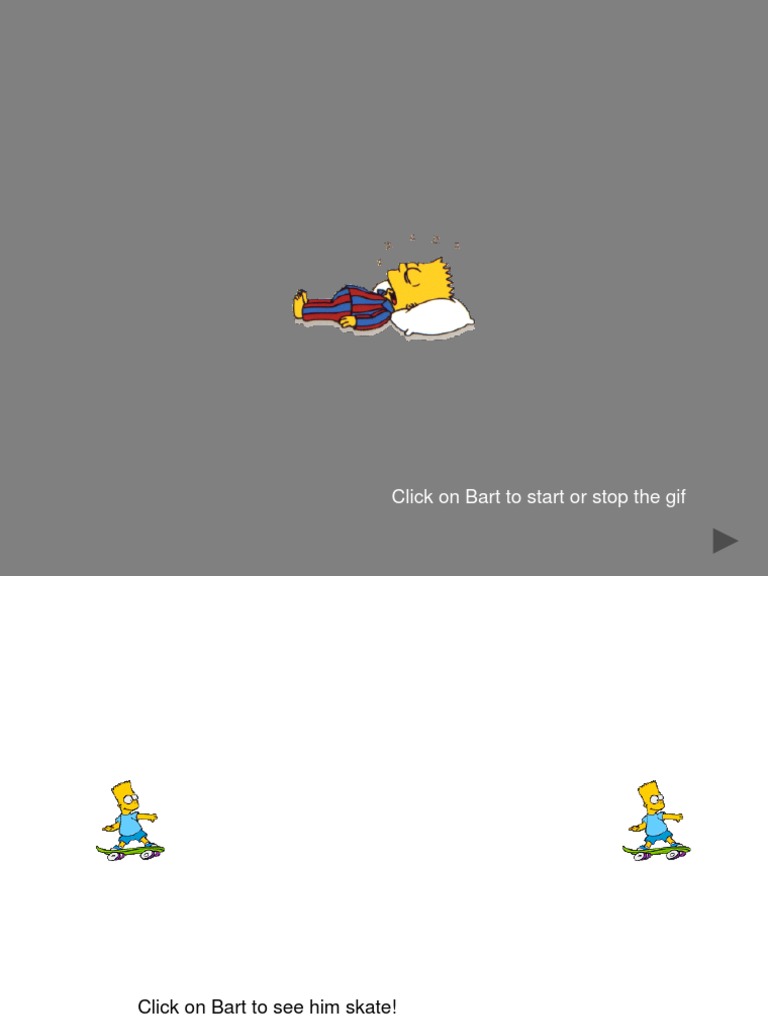 Click On Bart To Start or Stop The Gif | PDF