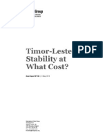 Timor Leste Stability at What Cost