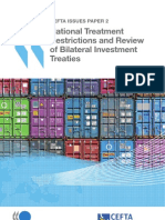 Central European Free Trade Agreement - National Treatment Restrictions and Review of Bilateral Investment Treaties