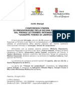 Conferenza Stampa - Premio Letterario "G. Tomasi di Lampedusa" 2013