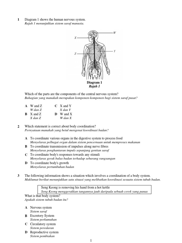 Science Paper 1 Final Exam Form 4