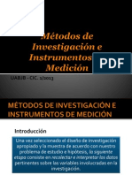 Métodos de Investigación e Instrumentos de Medición