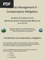Wetlands Management i i Compensatory Mitigation