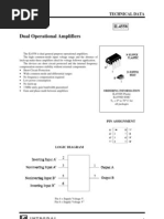 Dual Operational Amplifiers: Technical Data