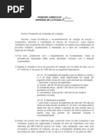 PARECER JURIDICO Modelo Dispensa Obra.docx