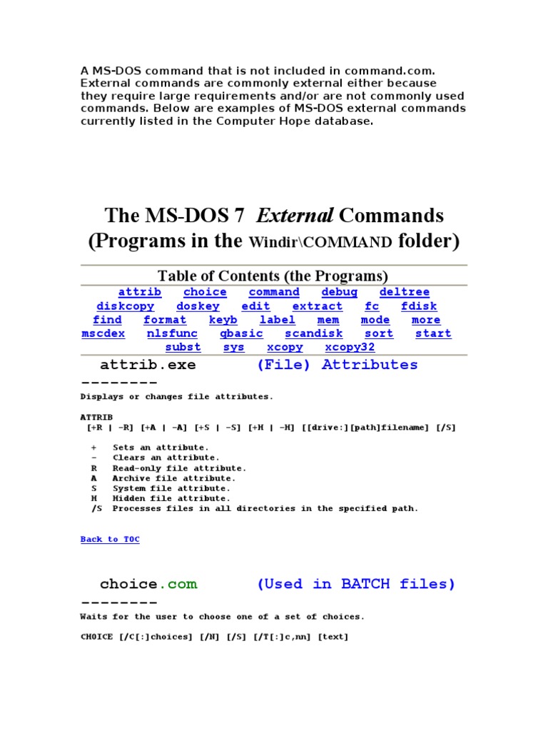 External Commands Computer File Command Line Interface