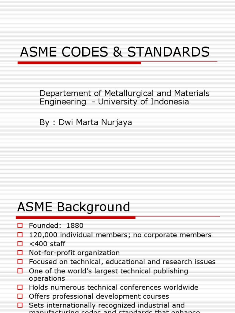 AsMe Codes Standards PDF