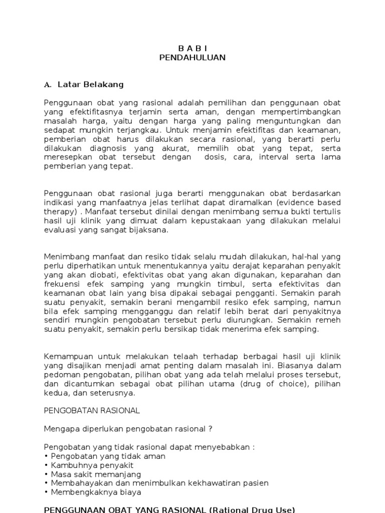 Makalah Penggunaan Obat Rasional Fix  Makalah Penggunaan Obat Rasional Fix
