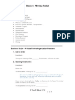 Sample Script of Board Meeting | PDF | Government