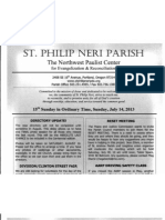 Bulletin For July 13-14-2013