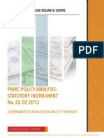 PMRC Policy Analysis for Statutory Instrument No.55 of 2013