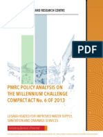 PMRC Policy Analysis for The Millennium Challenge Compact Act No. 6 of 2013