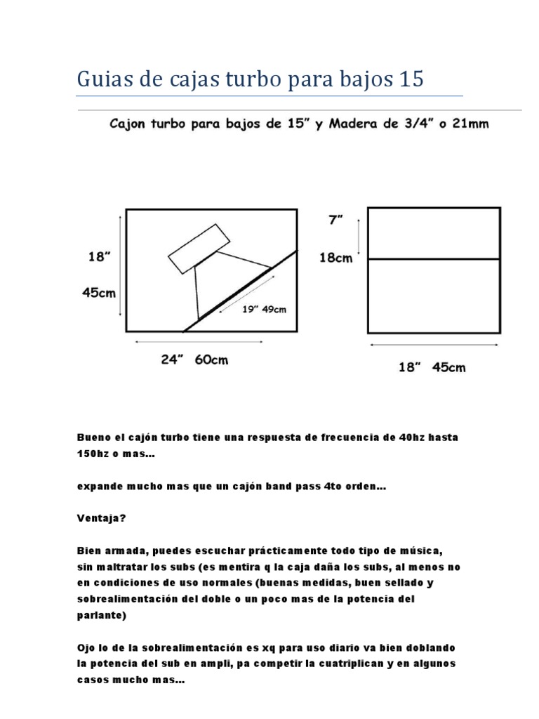 Guias de Cajas Turbo para Bajos 15 | | Turbocompresor | Science