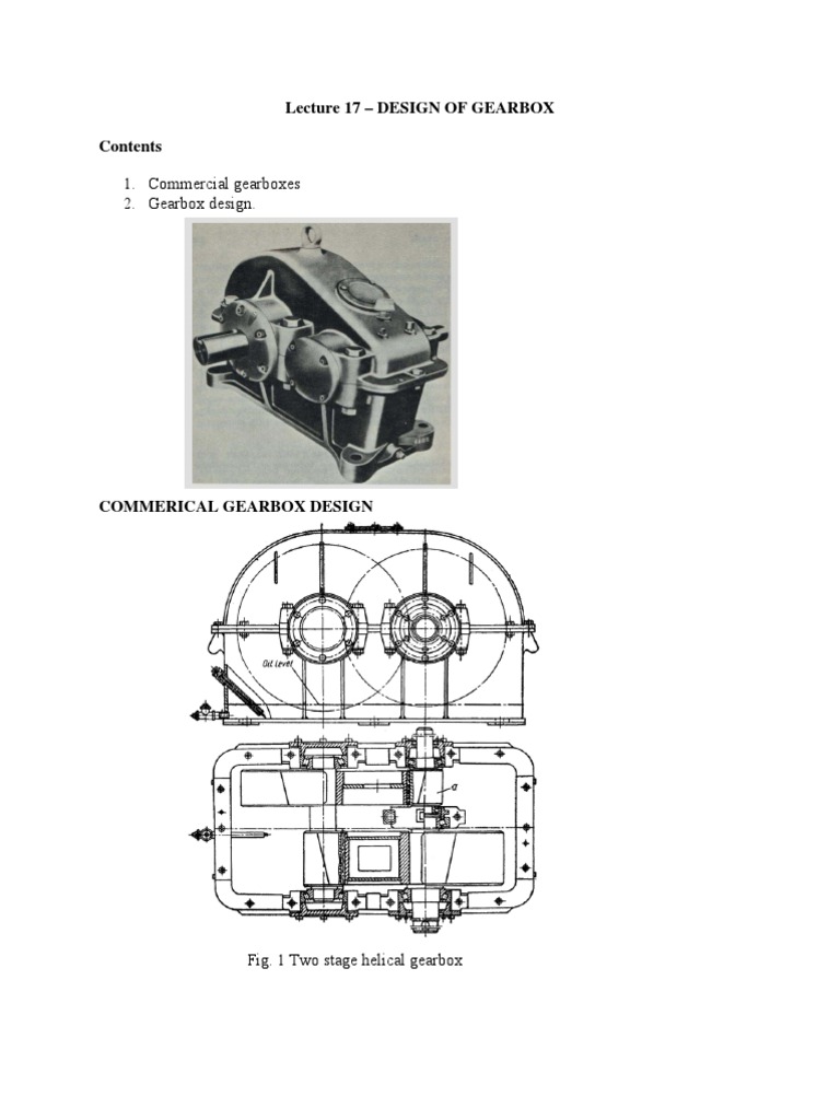 Gear Box Design PDF