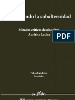 33599548 Repensando La Subalternidad Miradas Criticas Desde Sobre America Latina