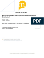 The Causes of Welfare State Expansion: Deindustrialization or Globalization?