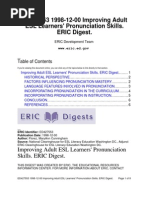 Download Improving Adult ESL Learners Pronunciation Skills ERIC Digest by Kavic SN15436886 doc pdf