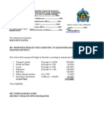 Budget For Stakeholders' Meeting