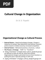 Cultural Change in Organization