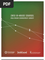 2013 In-House Counsel New Media Engagement Survey